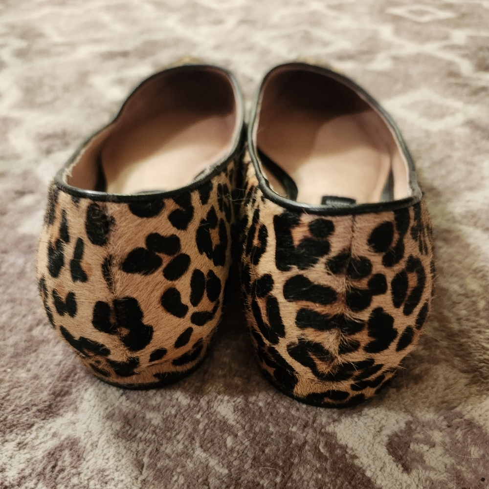 Steven By Steve Madden Calf Hair Leapord Print Point Flats 7.5 EUC - Picture 4 of 12